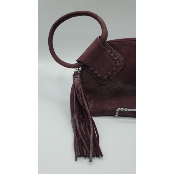 HOBO INTERNATIONAL Sable Wristlet Tassel  PLUM GRAPHITE Wallet Clutch $138 - Picture 4 of 10